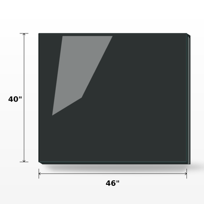 Tempered 12mm (1/2") railing glass panel, 40 inches high, for staircase or balcony safety from Best Glass Parts.