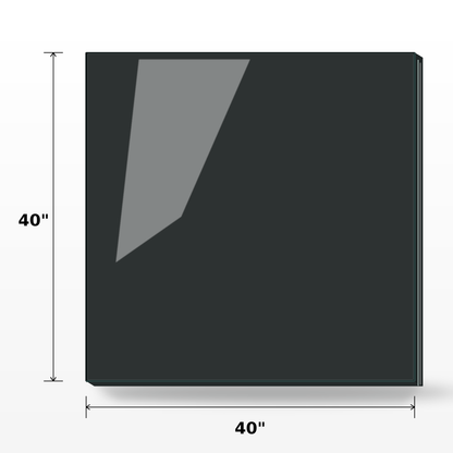 12mm tempered railing glass panel by Best Glass Parts, 40 inches high, with polished edges and clear safety glass for balustrades