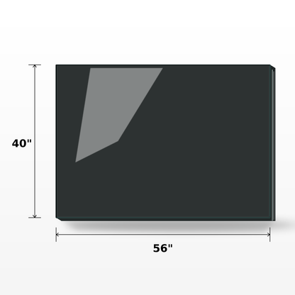 12mm tempered railing glass panel, 40 inches high, by Best Glass Parts, with clear glass and polished edges.