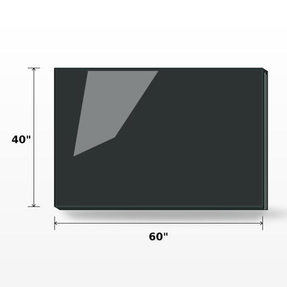 Tempered glass railing panel, 12mm thick, 40 inches high, by Best Glass Parts, with clear safety glass surface.