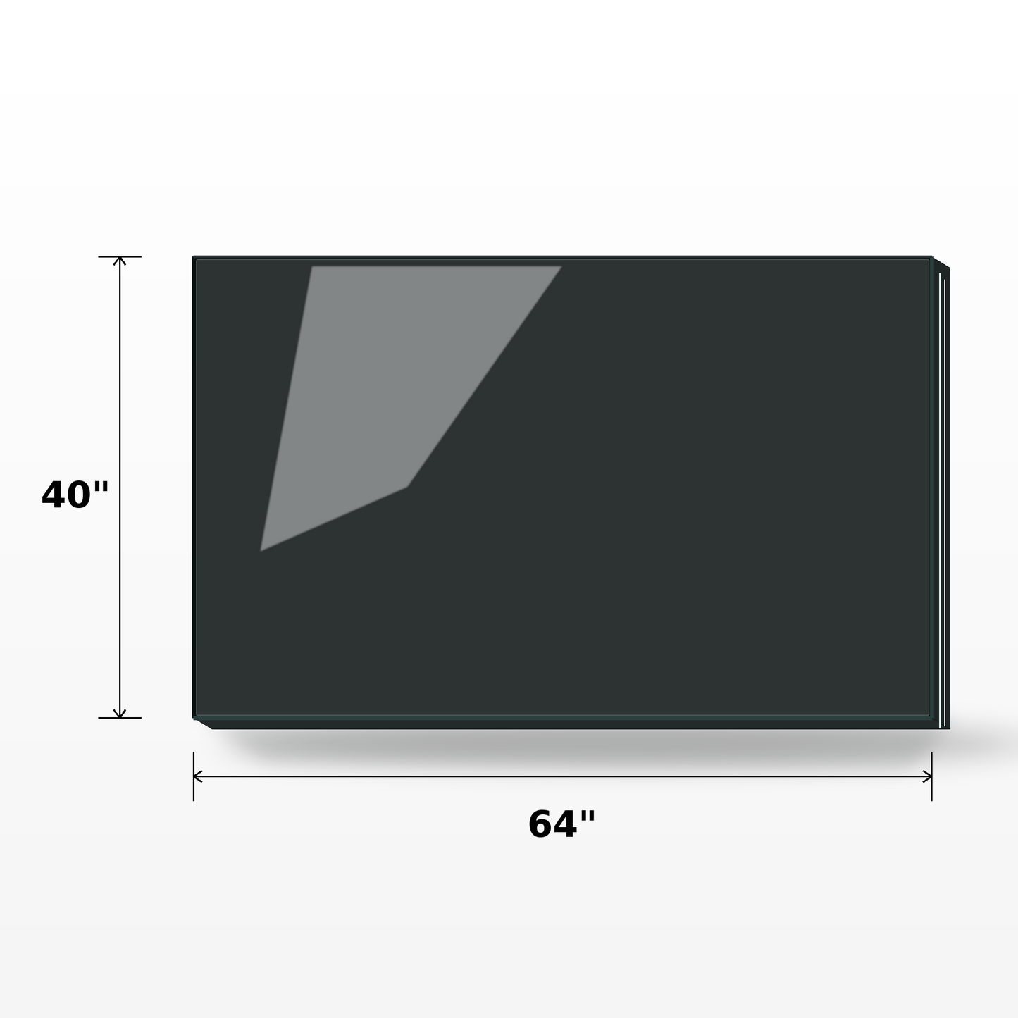 Tempered 12mm (1/2") glass railing panel, 40 inches high, by Best Glass Parts, showing clear safety glass for balustrades.