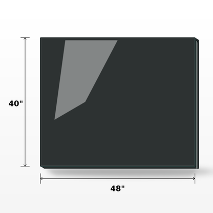 Tempered 12mm (1/2") glass railing panel, 40 inches high, from Best Glass Parts, with a clear, safety glass appearance.