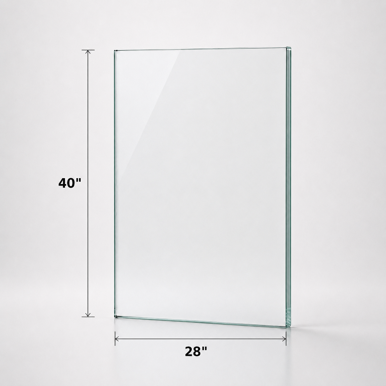 12mm tempered glass panel for railing, 40 inches high, from Best Glass Parts, featuring clear, durable safety glass for stair or balcony.