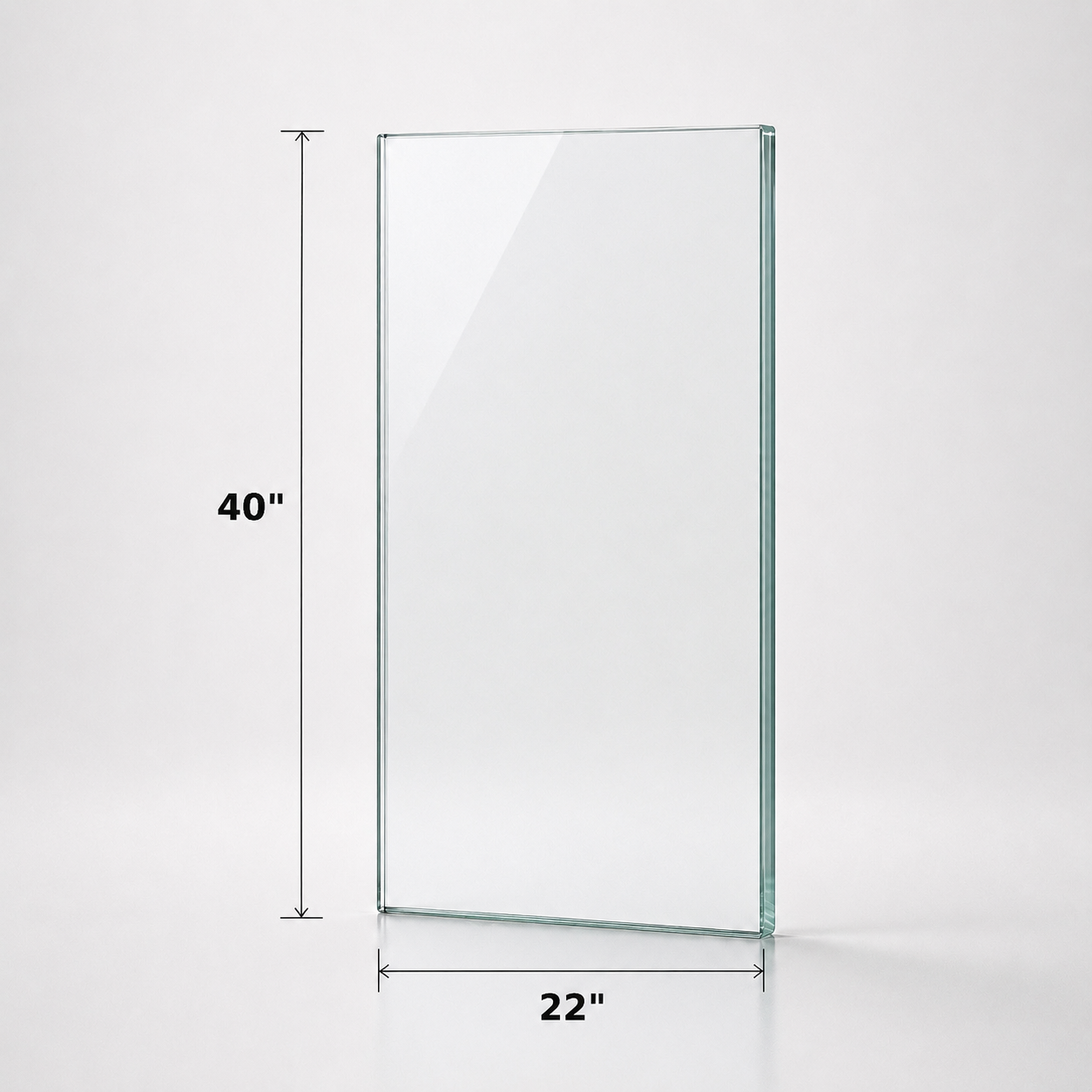 12mm tempered railing glass panel from Best Glass Parts, 40 inches high, designed for secure balcony or stair railings.