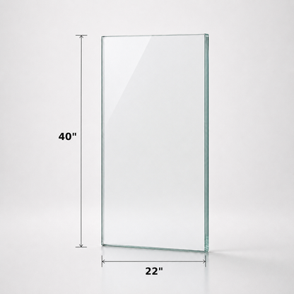 12mm tempered railing glass panel from Best Glass Parts, 40 inches high, designed for secure balcony or stair railings.