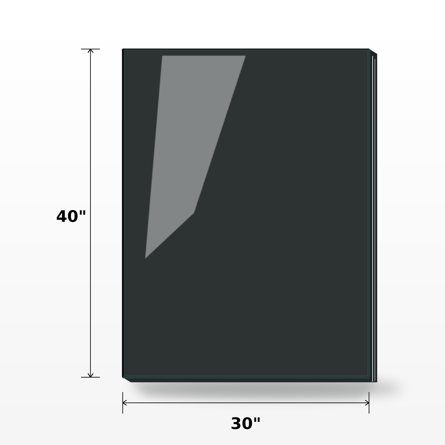 Tempered 12mm (1/2") railing glass panel, 40 inches high, from Best Glass Parts, with clear safety glass for balcony or staircase.