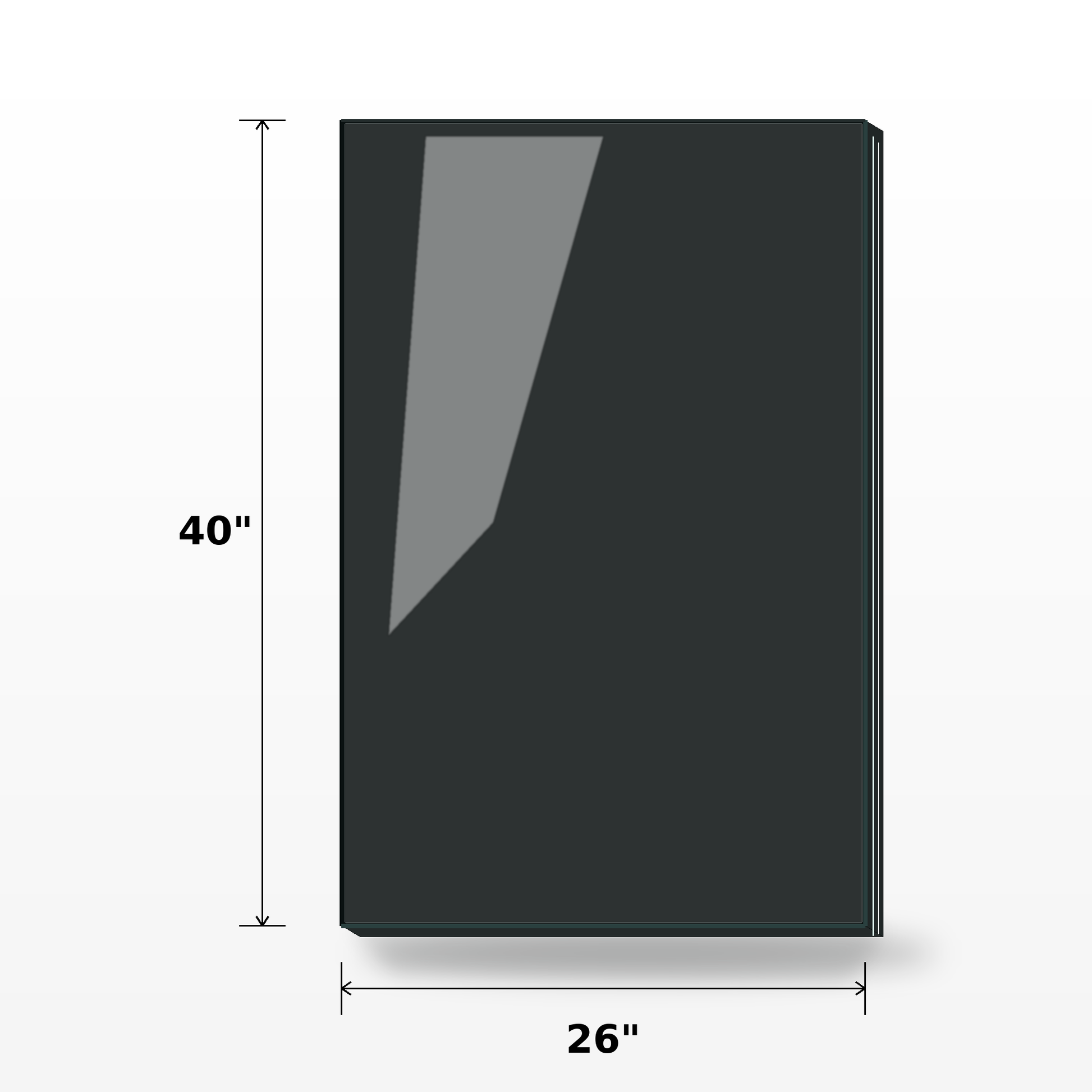 Tempered 12mm (1/2") glass panel for railing, 40 inches high, from Best Glass Parts, showing smooth edges and clear safety glass.