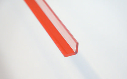 Clear L-shaped shower sweep from Best Glass Parts, 96-inch long, designed to seal and protect shower door edges effectively.