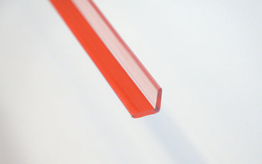 Clear L-shaped shower sweep from Best Glass Parts, 96-inch long, designed to seal and protect shower door edges effectively.
