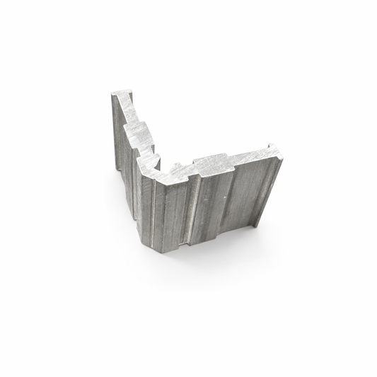 6mm Slider Header Corner Connector by Best Glass Parts, metal fitting for glass panels with precise corner joining.