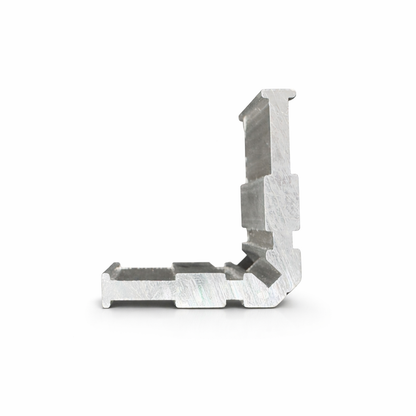 6mm Slider Header Corner Connector by Best Glass Parts, used for glass railing or shower enclosure installation.