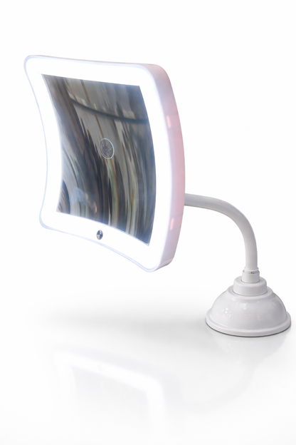 7-inch LED makeup mirror with 15x magnification and suction cup, lighted vanity mirror by Best Glass Parts.