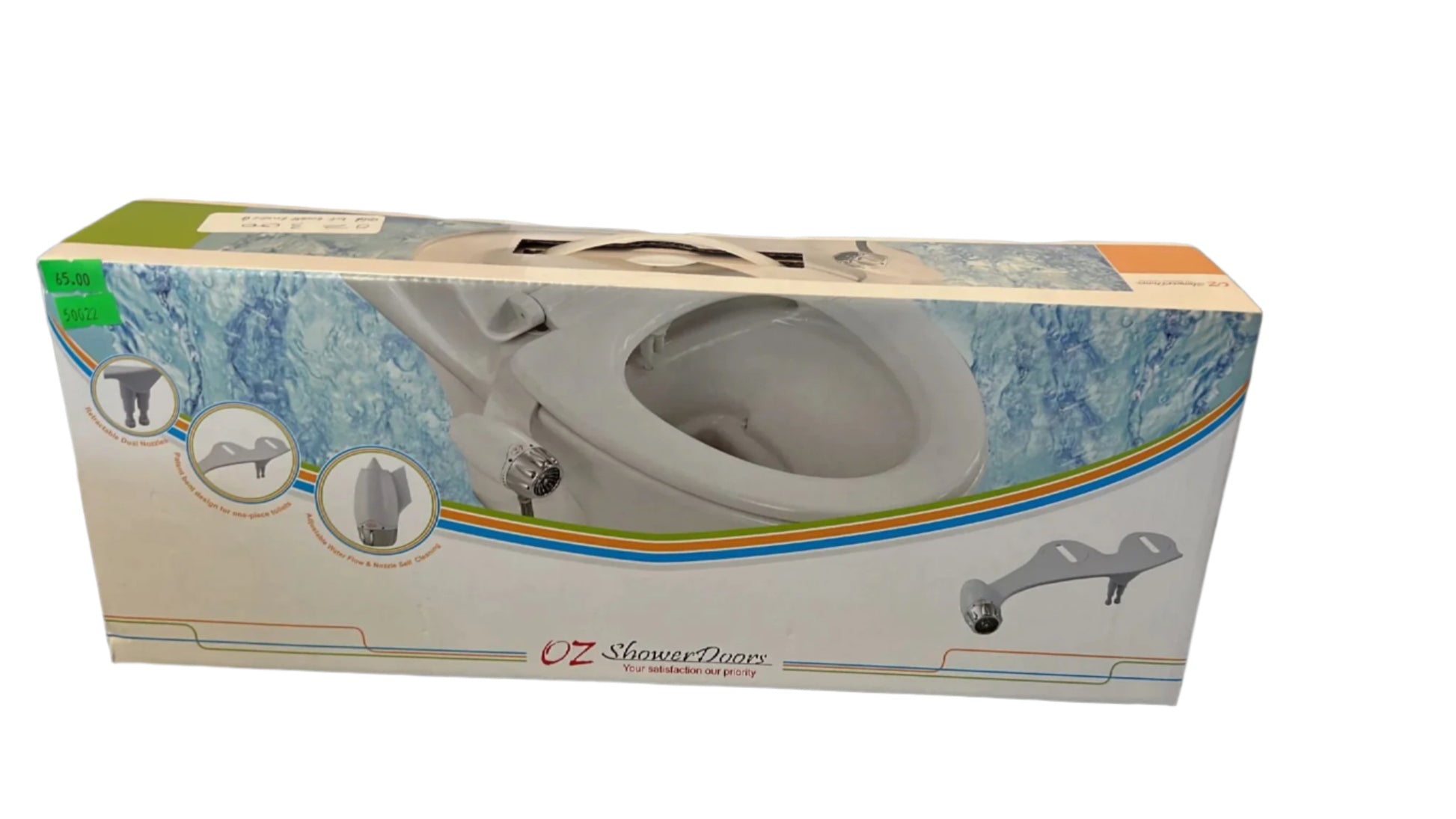 Close-up of the Best Glass Parts Bidet OZ 300 with sleek white design and modern fixtures.