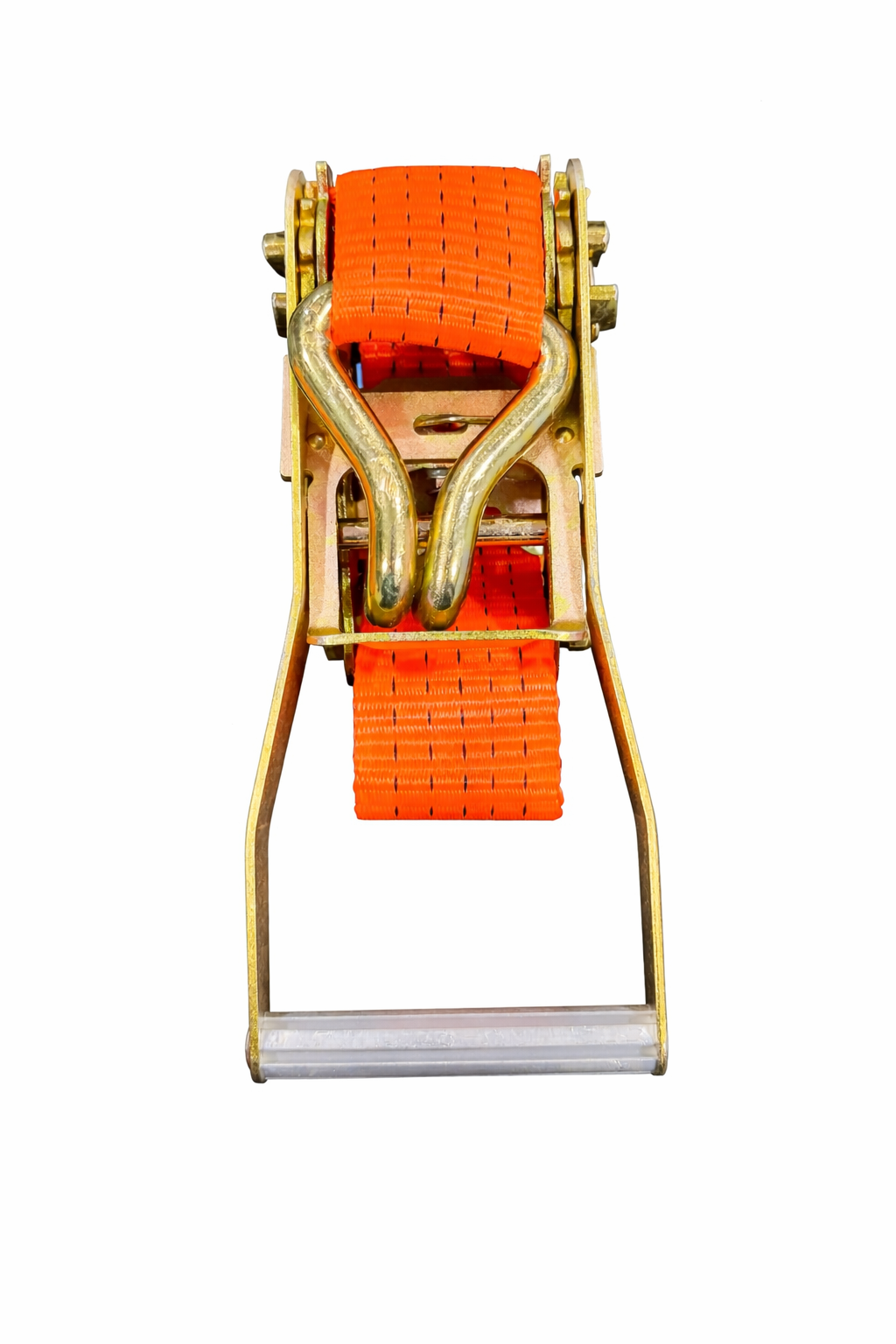Standard 2x32-inch cargo ratchet strap by Best Glass Parts, with durable metal ratchet mechanism and adjustable nylon webbing.
