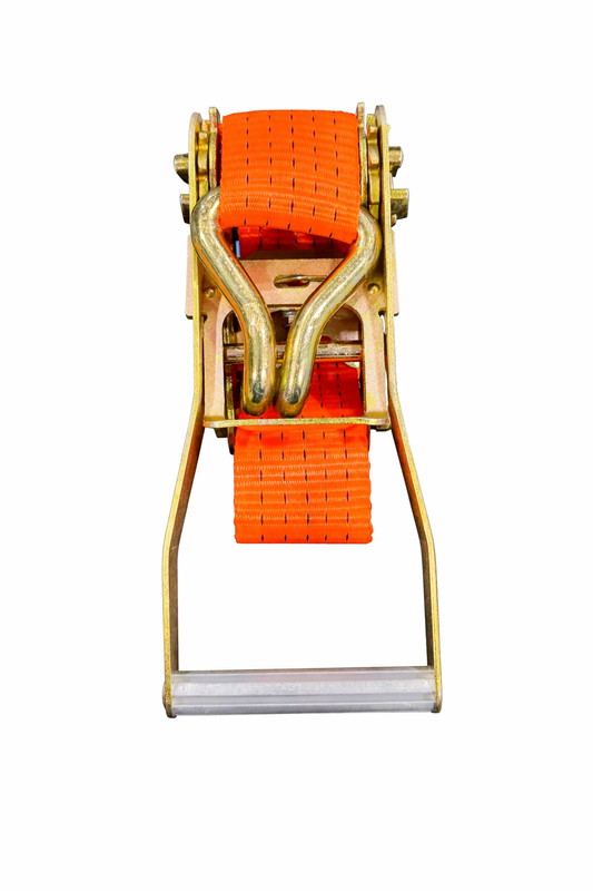 Standard 2x32-inch cargo ratchet strap by Best Glass Parts, with durable metal ratchet mechanism and adjustable nylon webbing.