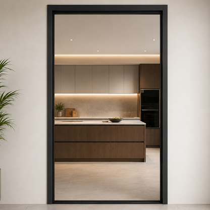 Best Glass Parts Ghost Sliding Door System kit with invisible track, showcasing sleek glass sliding door hardware installation.