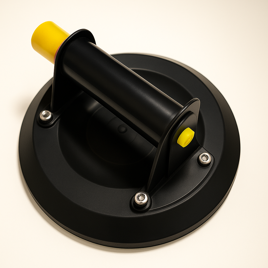 Black glass suction cup from Best Glass Parts, single durable suction cup ideal for secure glass mounting and support.