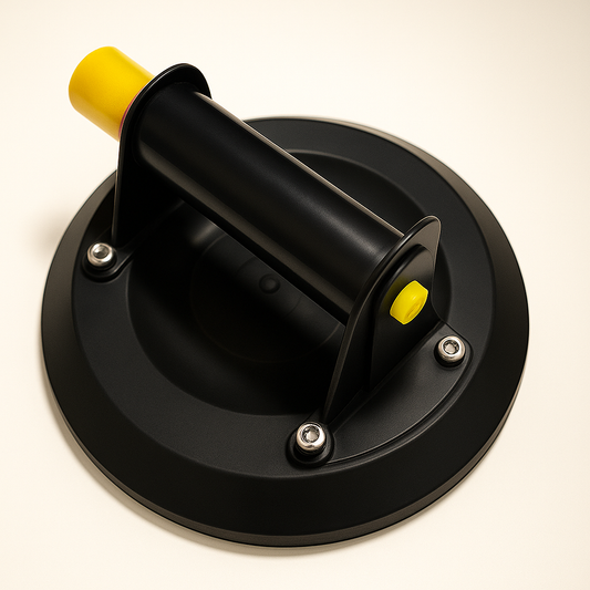 Black glass suction cup from Best Glass Parts, single durable suction cup ideal for secure glass mounting and support.