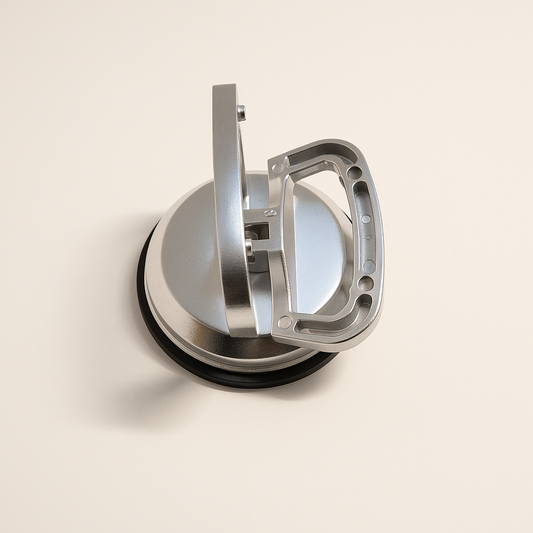 Chrome glass suction cup from Best Glass Parts, single adjustable suction cup with chrome finish for securing glass panels.