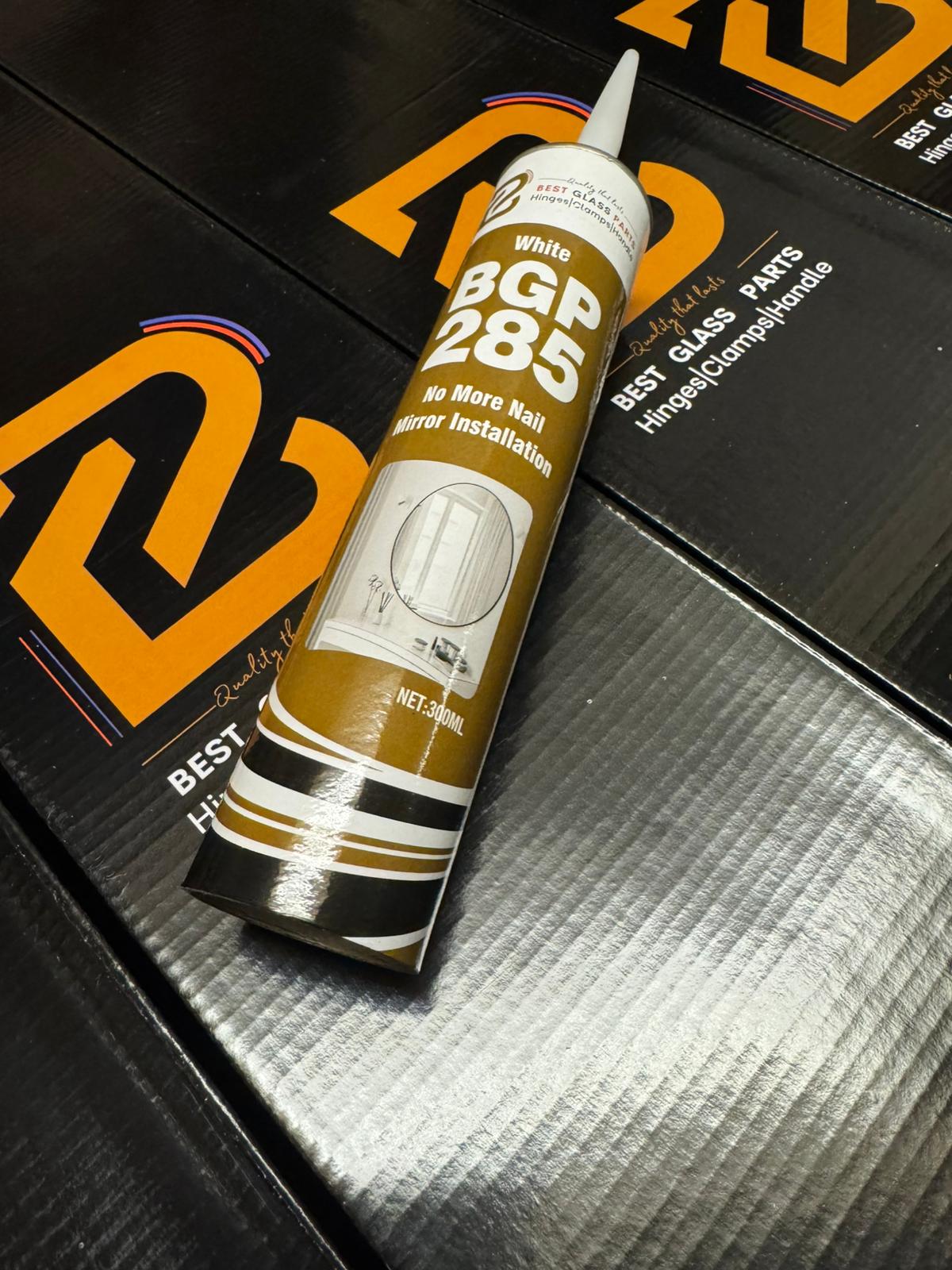 Heavy Duty 285 construction adhesive by Best Glass Parts in a large 828ml tube, suitable for strong bonding projects.