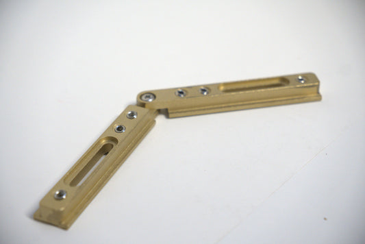 Header to header adjustable connector from Best Glass Parts, featuring a metal construction for secure glass panel connection.
