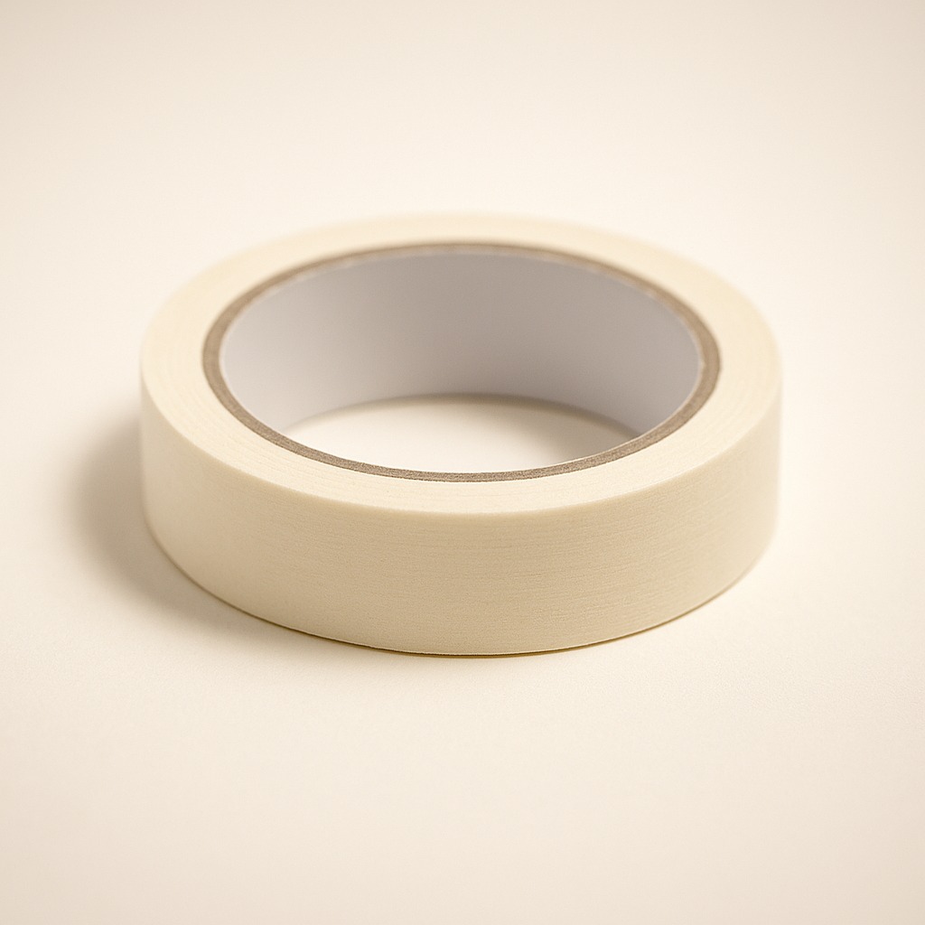 Yellow masking tape from Best Glass Parts, 25x30mm, showing its adhesive side and clean edges for precise application.