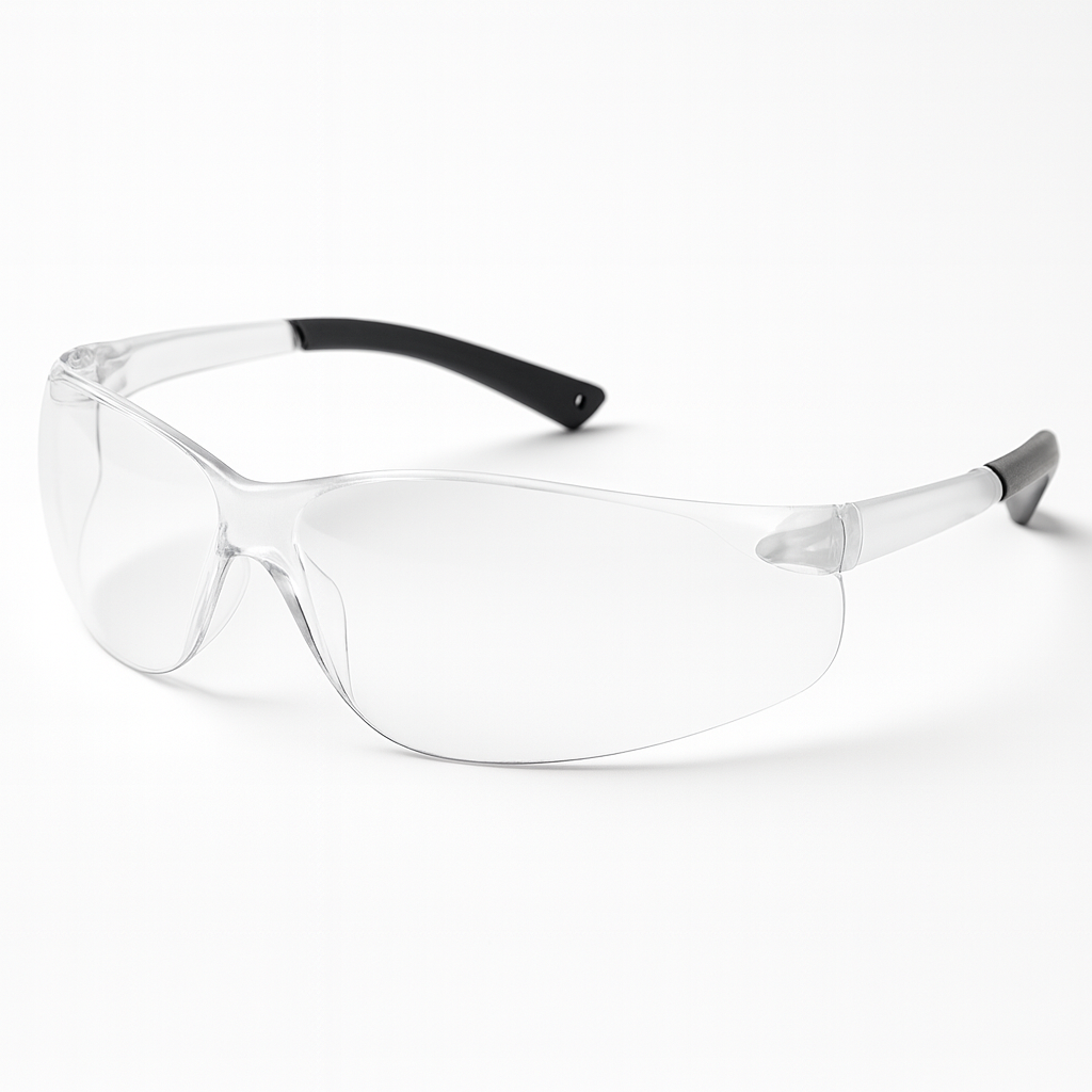 Safety glasses Bear Kat by Best Glass Parts with clear impact-resistant lenses and adjustable arms.