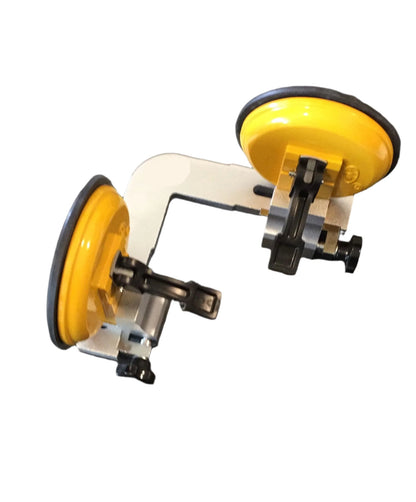 Adjustable 90-degree suction cup from Best Glass Parts mounted on glass surface for secure holding and positioning.