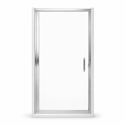 Full set of 6mm black pivot glass doors by Best Glass Parts, showing the complete hardware and sleek modern design.