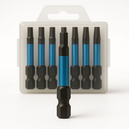 Square impact bits, 50mm (2 inch) slotted screwdriver bits from Best Glass Parts for use with impact drills.