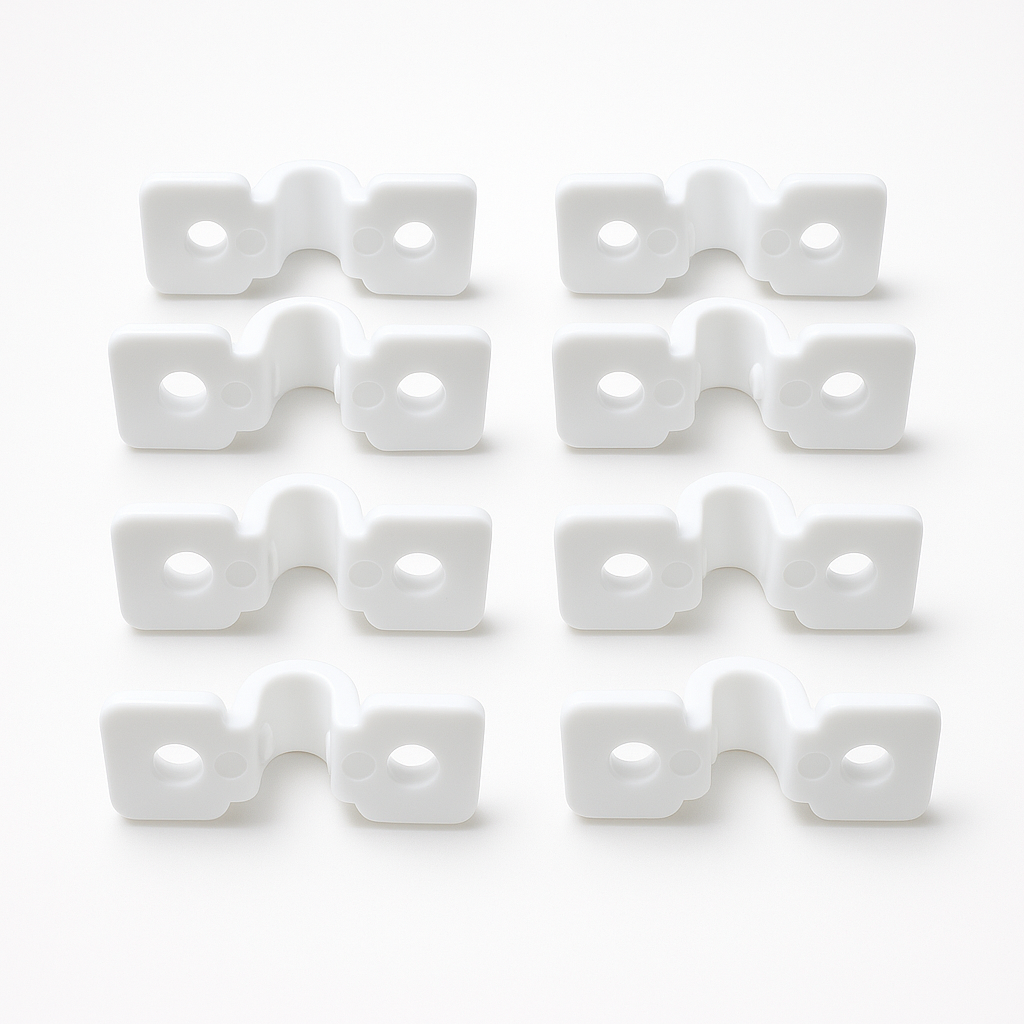 Best Glass Parts wire shelving C clamp securing metal wire shelves for stable storage.