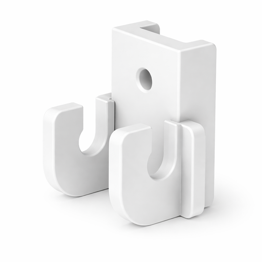 Wire shelving pole connector by Best Glass Parts, showing a metal fitting used to join shelving poles in storage racks.