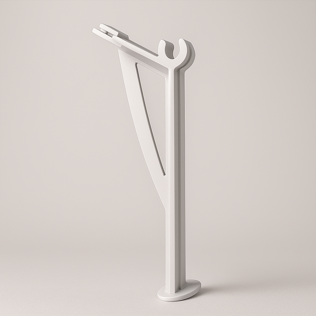 Wire shelving shoe rack clamp from Best Glass Parts, used to secure shoes on wire shelving units.