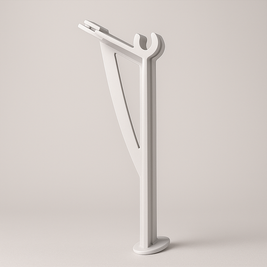 Wire shelving shoe rack clamp from Best Glass Parts, used to secure shoes on wire shelving units.